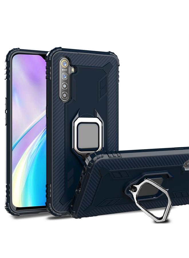 اس-توب جراب لهاتف OPPO Realme XT مصنوع من ألياف الكربون مع حامل حلقي يدور 360 درجة - Image 2