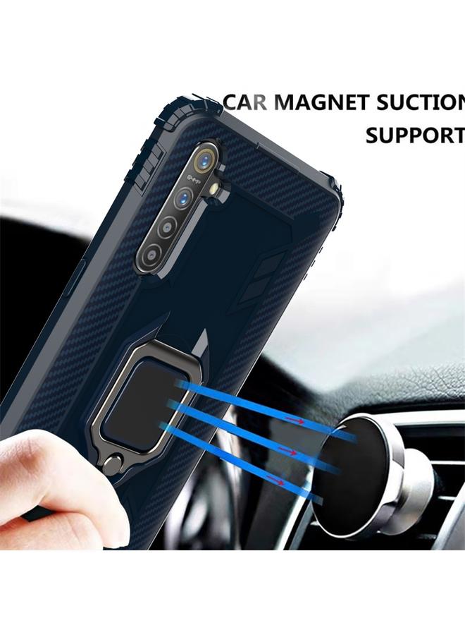 اس-توب جراب لهاتف OPPO Realme XT مصنوع من ألياف الكربون مع حامل حلقي يدور 360 درجة - Image 5