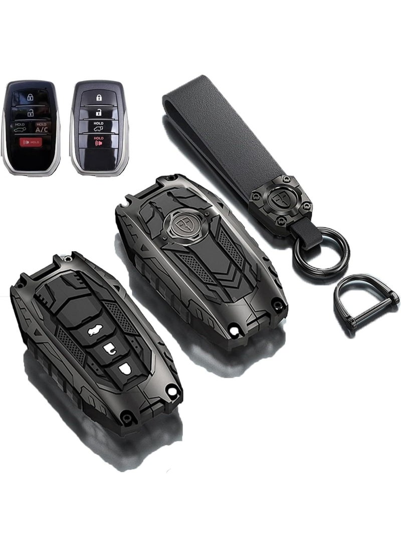 NOSKIN Heavy Metal Key Fob Cover Case Protector Fit for Toyota,Key Case Holder Full Protection Fit for 2019-2024 Venza, RAV4 Prime, Land Cruiser, Fortuner, Grand Highlander, Corolla Cross, Hilux - Image 1