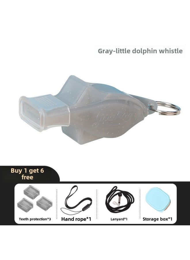 Generic Whistle PE Teacher Super Loud Super Whistle Basketball Referee Special Dolphin Professional Life-saving Survival Football Whistle-Color:Classic Whistle-Grey - Image 1