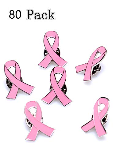 Mayam Official Hope Pink Ribbon Pins Breast Cancer Awareness Brooch Lapel Pin Buttons (50), 22.5cm - Image 4