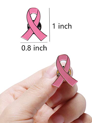 Mayam Official Hope Pink Ribbon Pins Breast Cancer Awareness Brooch Lapel Pin Buttons (50), 22.5cm - Image 2