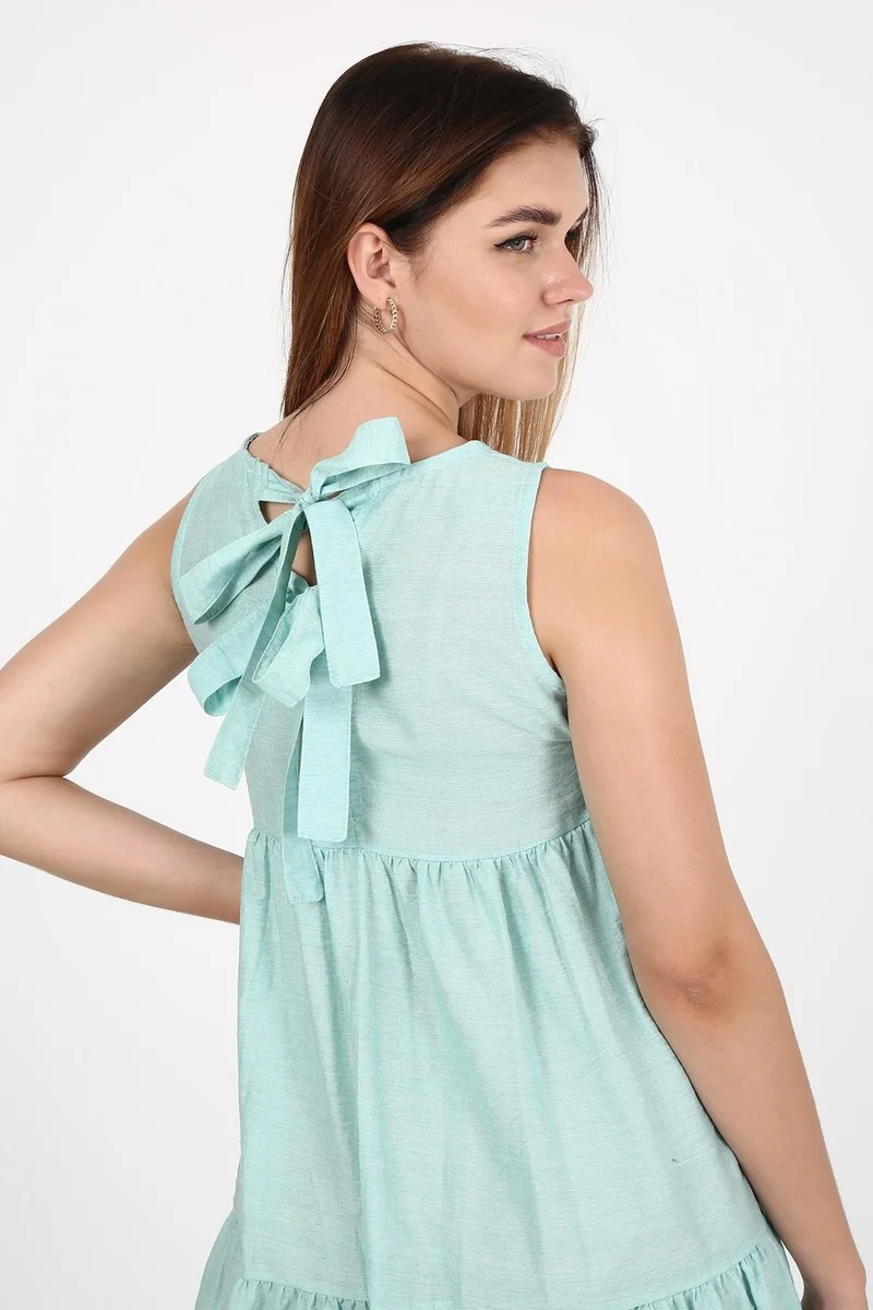 الكسندر جاردي Tiered Dress with Bow Back (B21-44600)
