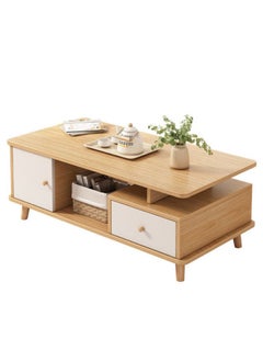 keke Multifunctional Coffee Table Brown table with Big Draw  - Image 2