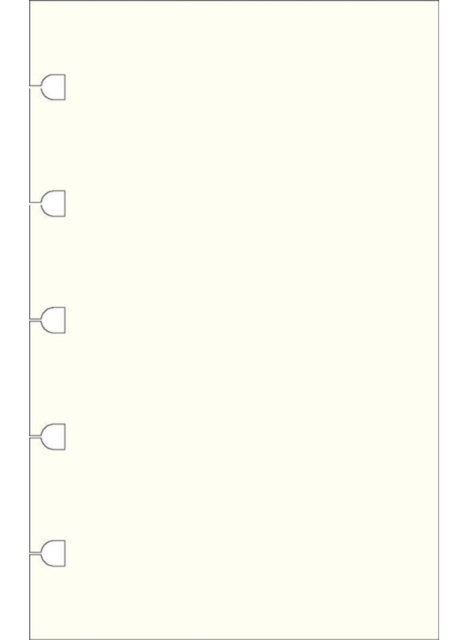 Filofax Pocket Notebook refill plain paper white - Paperback