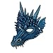 Himine Cosplay Mask Dragons Head Mask for Festival Party Halloween Blue - Image 4