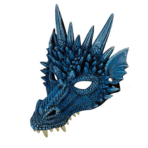 Himine Cosplay Mask Dragons Head Mask for Festival Party Halloween Blue - Image 5
