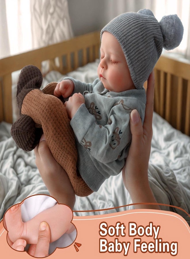 ADFO Lifelike Reborn Baby Dolls Silicone Full Body Boy - 17-Inch Soft Body Realistic-Newborn Full Body Vinyl Real Life Baby Dolls with Toy Accessories for Kids Age 3+ - Image 5
