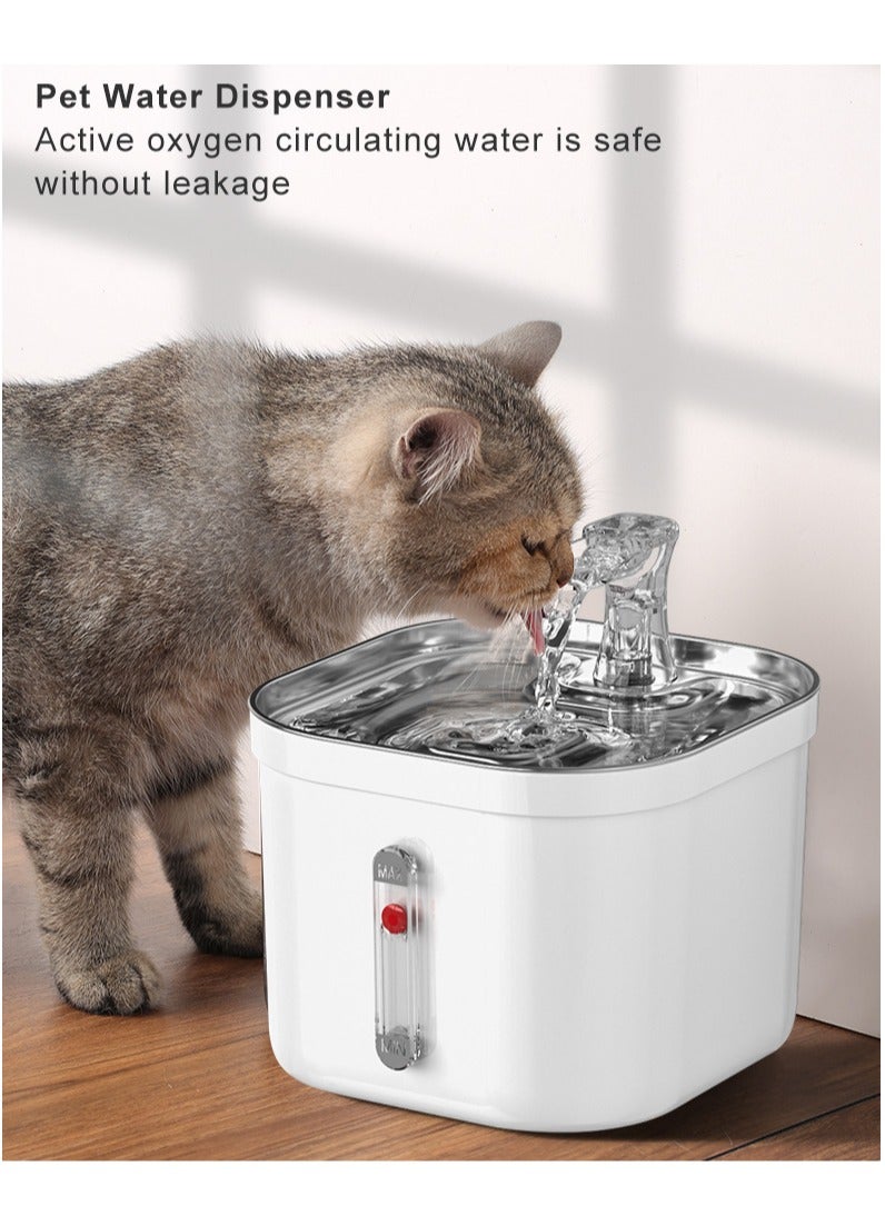 Arabest نافورة مياه للحيوانات الأليفة سعة 2 لتر، نافورة مياه أوتوماتيكية للقطط وموزع مياه للكلاب مع مضخة ذكية للقطط والكلاب والحيوانات الأليفة المتعددة - Image 2