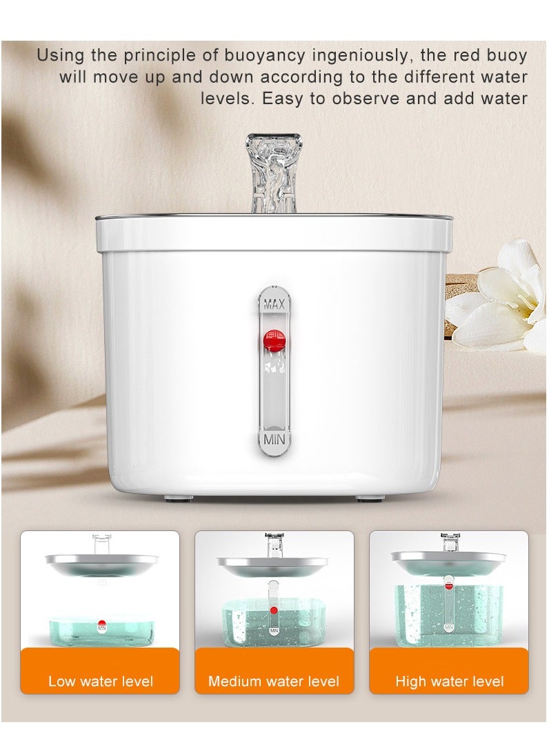 Arabest نافورة مياه للحيوانات الأليفة سعة 2 لتر، نافورة مياه أوتوماتيكية للقطط وموزع مياه للكلاب مع مضخة ذكية للقطط والكلاب والحيوانات الأليفة المتعددة - Image 4