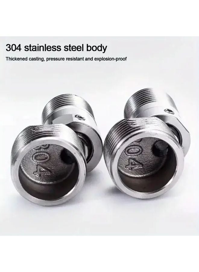 Silvery Stainless Steel 360 Degree Rotatable Angled Shower Faucet Adapter Adjustable Angle - Image 4