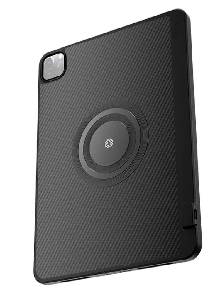 piva Peva PW24-3B Case for iPad Pro 13 inch 2024 Built-in Magnetic Fan, Cooling Distribution Area, Drop Protection Lightweight Built-in Cable Up to 100W Black - Image 1
