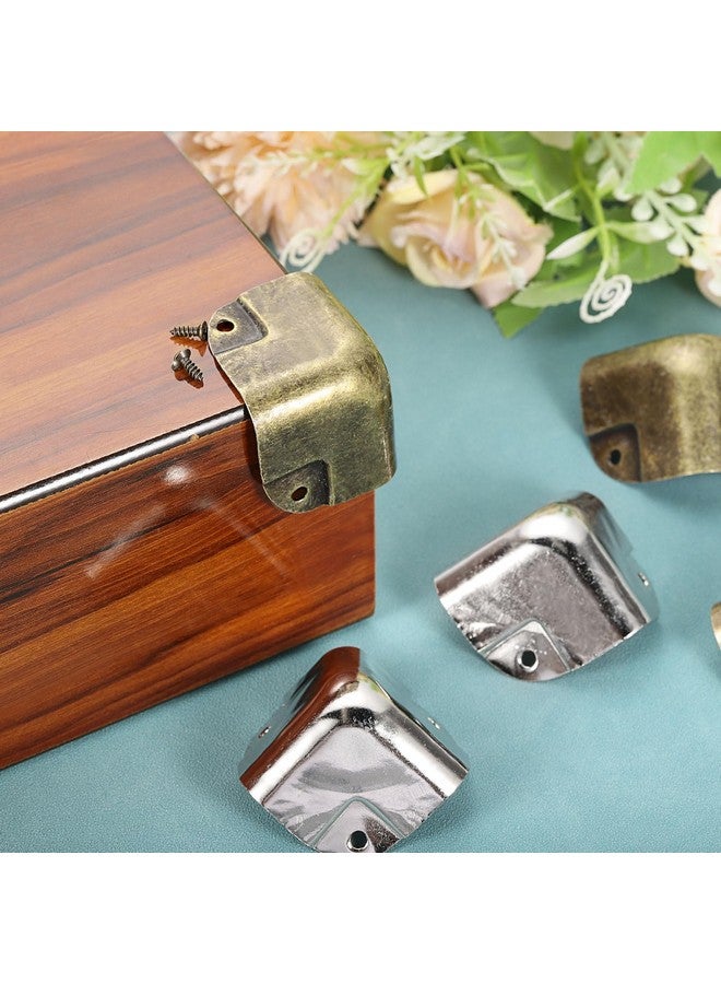 uxcell 4 Pcs Decorative Box Corner Cover, 37mm Metal Edge Guard, Furniture Corner Edges Protector, Bronze - Image 4