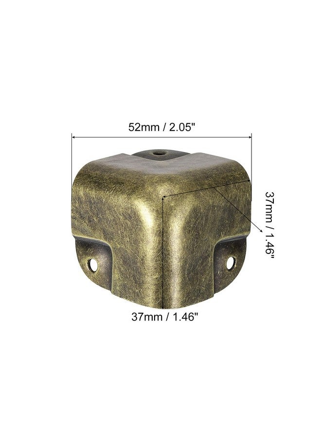 uxcell 4 Pcs Decorative Box Corner Cover, 37mm Metal Edge Guard, Furniture Corner Edges Protector, Bronze - Image 2