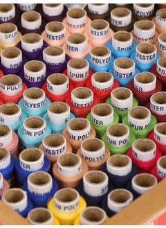 Shop & Shoppee Shop & Shoppee Multicolor 100% Polyester Sewing Threads 100 Tubes(150 M Each) for Sewing, Tailoring, Machine and Hand Stitching Spools Threads (150 m, Pack of 100, Multicolor)  - Image 1