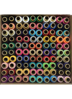 Shop & Shoppee Shop & Shoppee Multicolor 100% Polyester Sewing Threads 100 Tubes(150 M Each) for Sewing, Tailoring, Machine and Hand Stitching Spools Threads (150 m, Pack of 100, Multicolor)  - Image 2