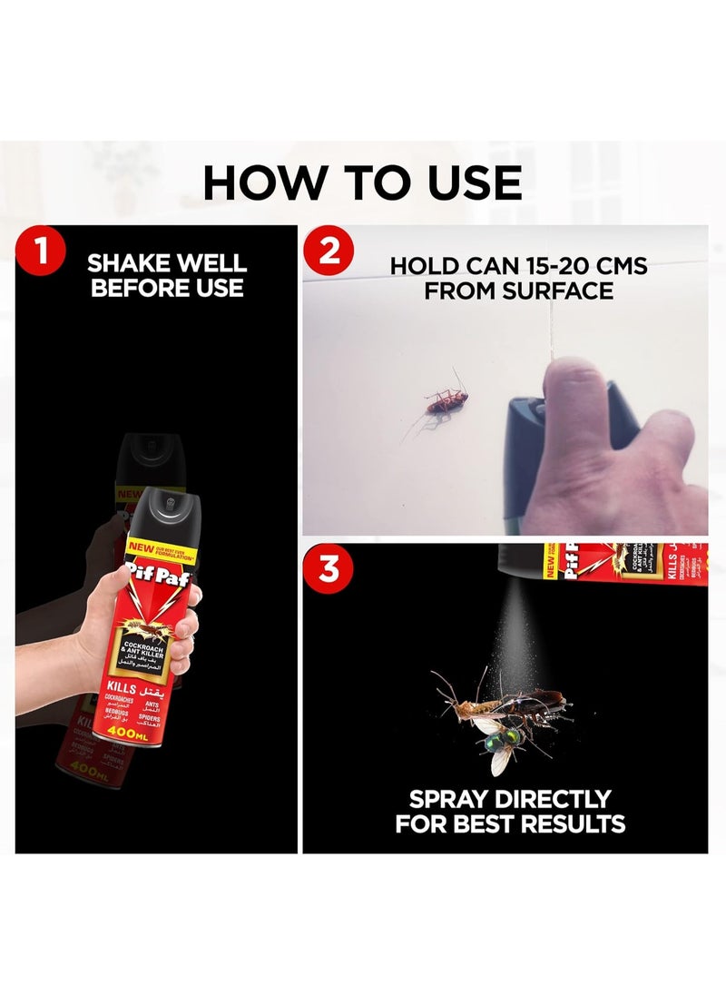 Pif Paf Cockroach & Ant Killer Spray 400 ML  - Image 5