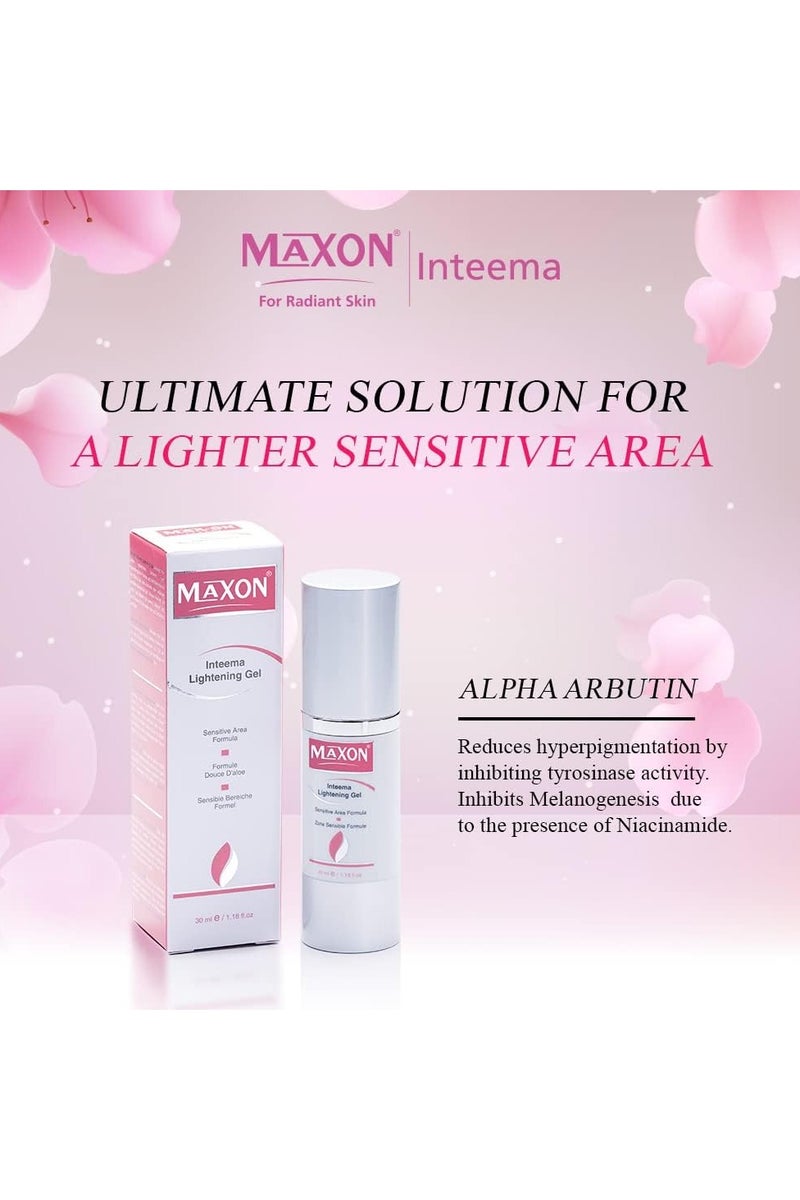 MAX-ON Inteema Lightening Gel Cream â Brightening Cream for Sensitive Areas | Underarm, Elbows, Neck, Bikini Zone â 30ml - Image 4