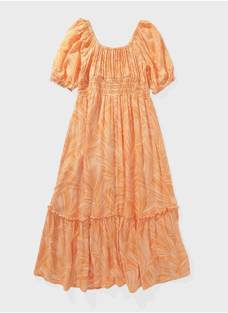 Aerie Scoop Neck Ruched Dress