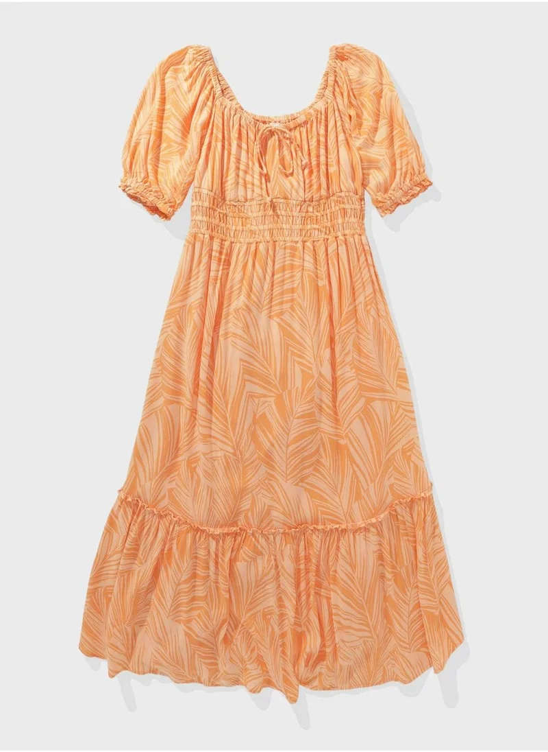 Aerie Scoop Neck Ruched Dress