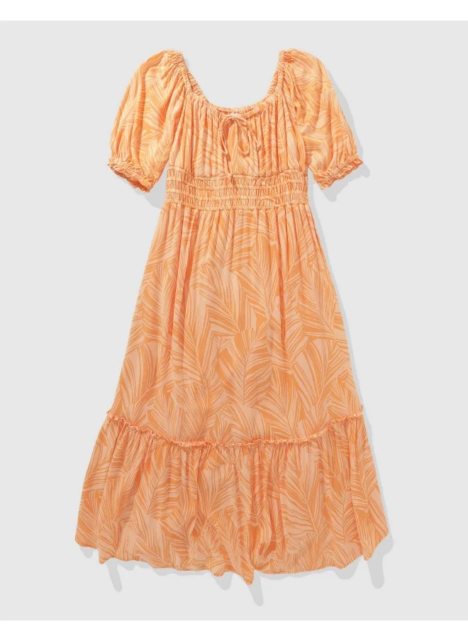 Aerie Scoop Neck Ruched Dress