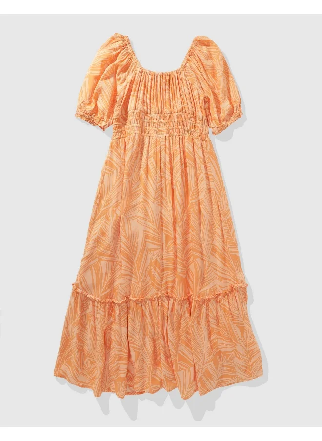 Aerie Scoop Neck Ruched Dress