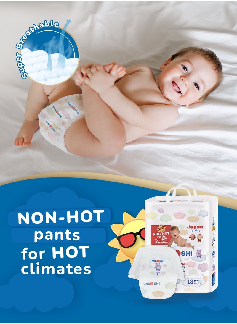 Kokoshi Premium Baby Size 4 9-14Kg Eco Friendly And Hypoallergenic Nappies Japan Quality Pant Diapers 18 Diapers  - Image 4