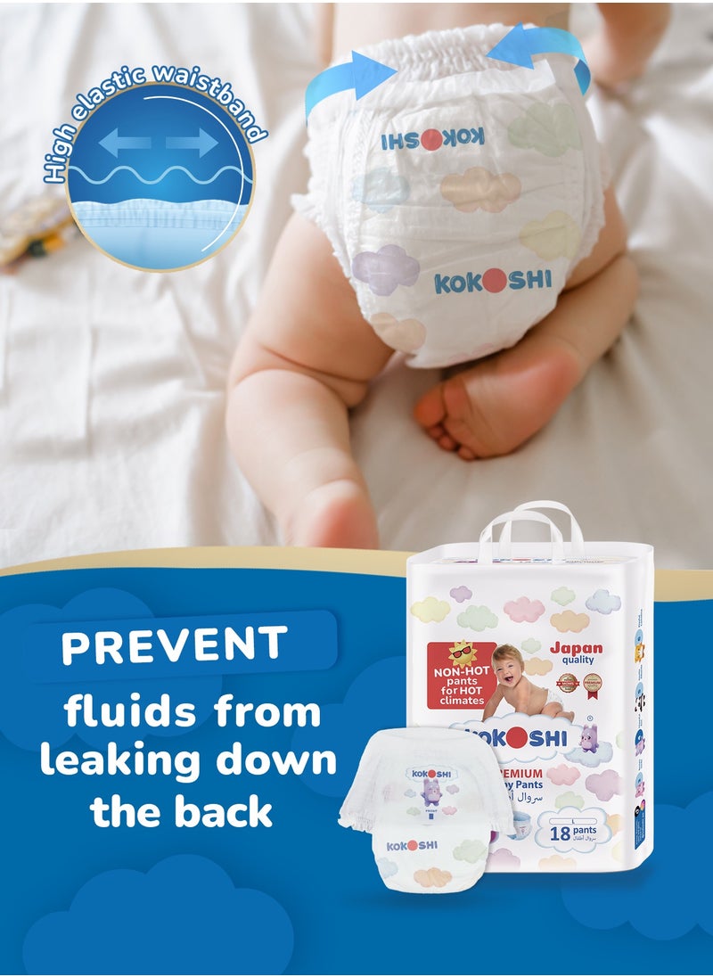 Kokoshi Premium Baby Size 4 9-14Kg Eco Friendly And Hypoallergenic Nappies Japan Quality Pant Diapers 18 Diapers  - Image 5