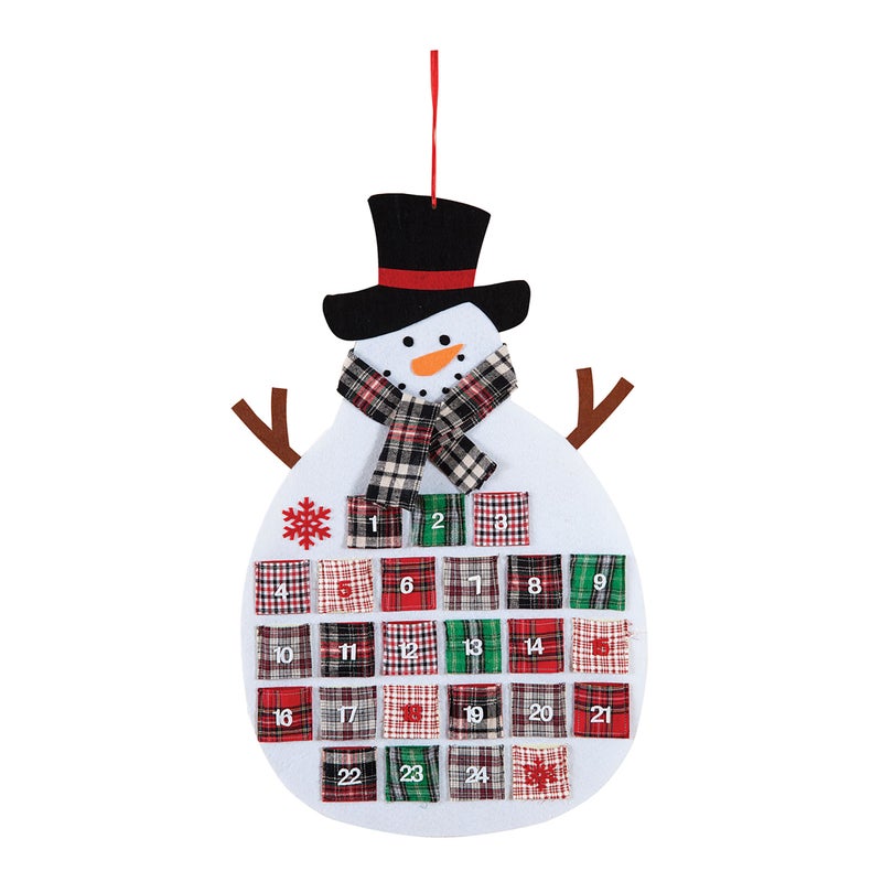 C&F Home Plaid Snowman Advent Calendar - Image 2