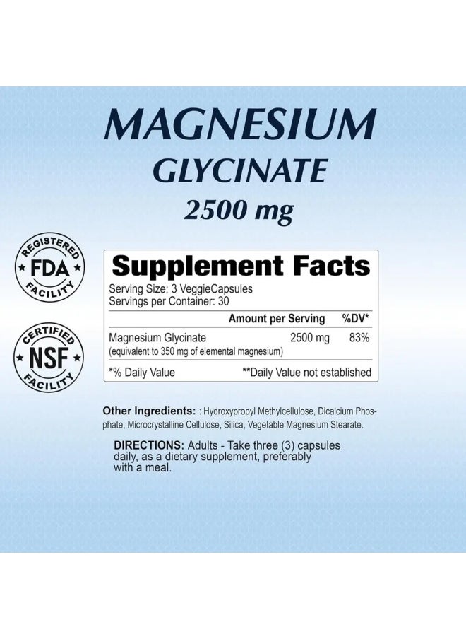 alfa vitamins Magnesium Glycinate 2500 mg - 90 Capsules  - Image 2
