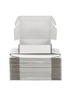 DUZCLI 8X6X3 Inches Small Shipping Boxes Set Of 25 White Corrugated Cardboard Boxes For Small Business Packaging Supplies Mailing Boxes Packing Boxes And Gift Boxes For Presents  - Image 1