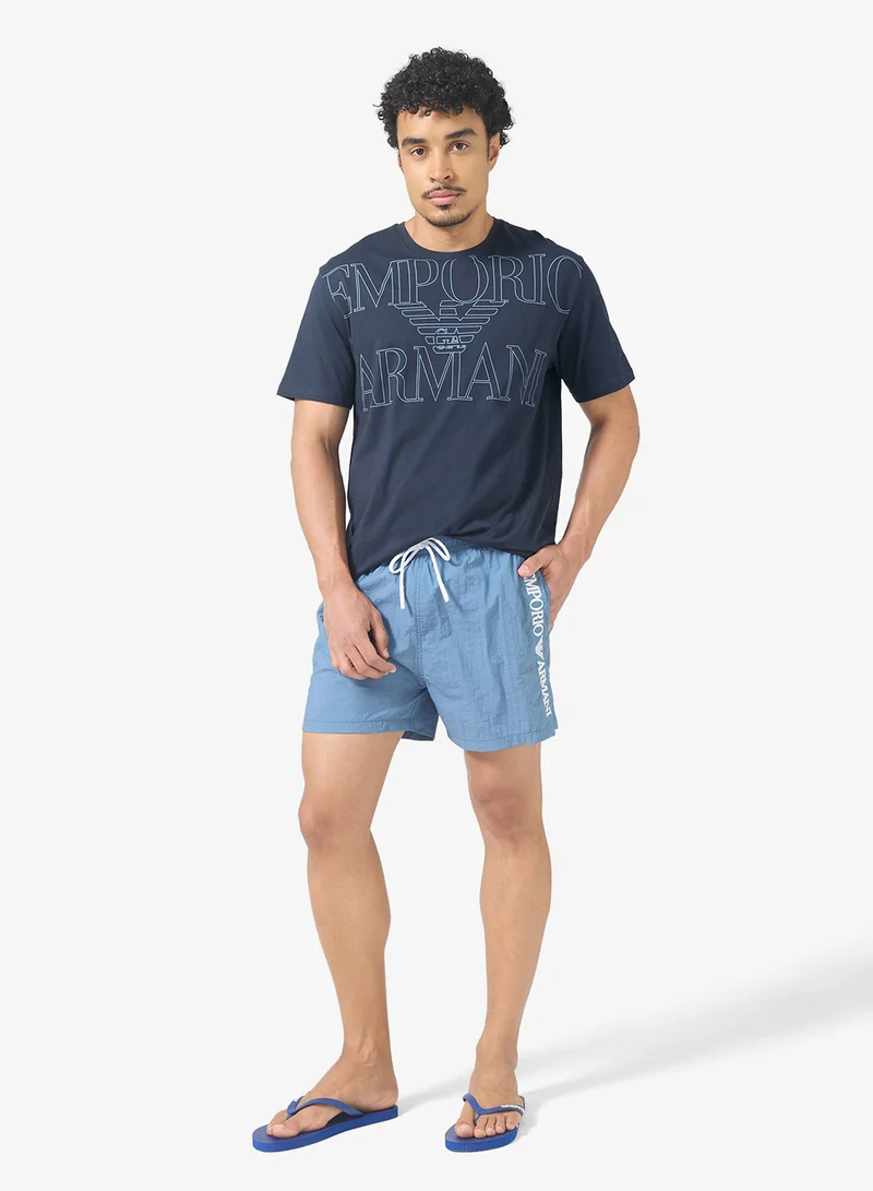EMPORIO ARMANI  Essential Crew Neck Beachwear T-Shirt for Men | Best Price UAE