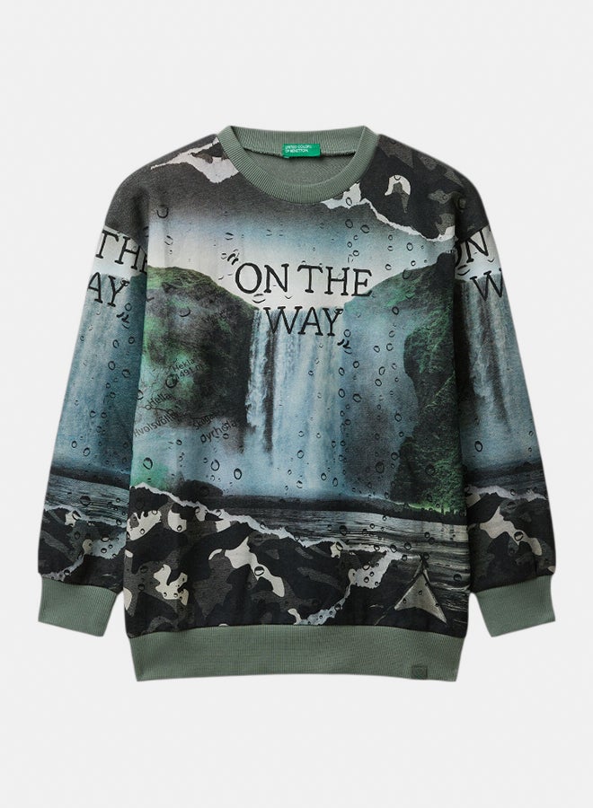 Benetton Boys Sweatshirt with print - Image 1