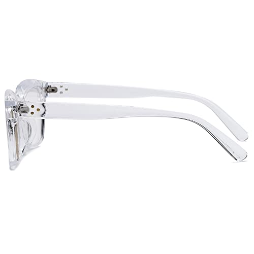 EYLRIM Classic Thick Square Frame Clear Lens Glasses for Women Men Non Prescription Eyeglasses(A2 Transparent) - Image 5