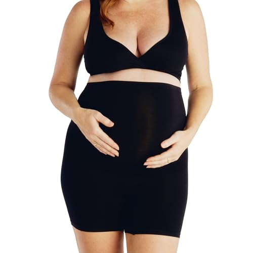 Belly Bandit Thigh Disguise Maternity Support Shorts - Smoothing Anti-Chafing Maternity Shapewear Shorts that Grows with You Every Trimester, Black, Medium - Image 2