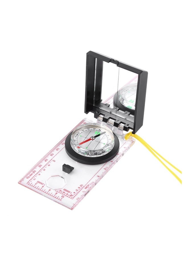 Generic - Multi Functional Compass with Mapping Ruler and Mirror Emergency Kit, Military Sighting Compass, Waterproof Boy Scout Compass for Camping Hiking Hunting Outdoor, Military Sighting Compass - Image 1