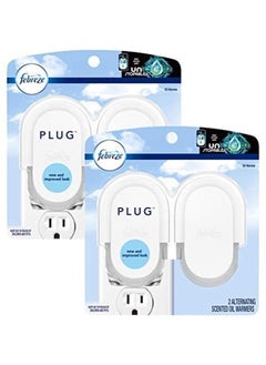 febreze Air Freshener, Noticeables Air Freshener, Dual Scented Oil Warmer, 2 Pack of 2 