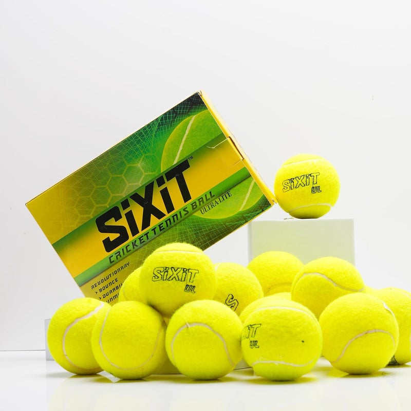Sixit Ultra Lite Tennis Ball (ULTB) – Pack of 6, Green Colour - Image 2