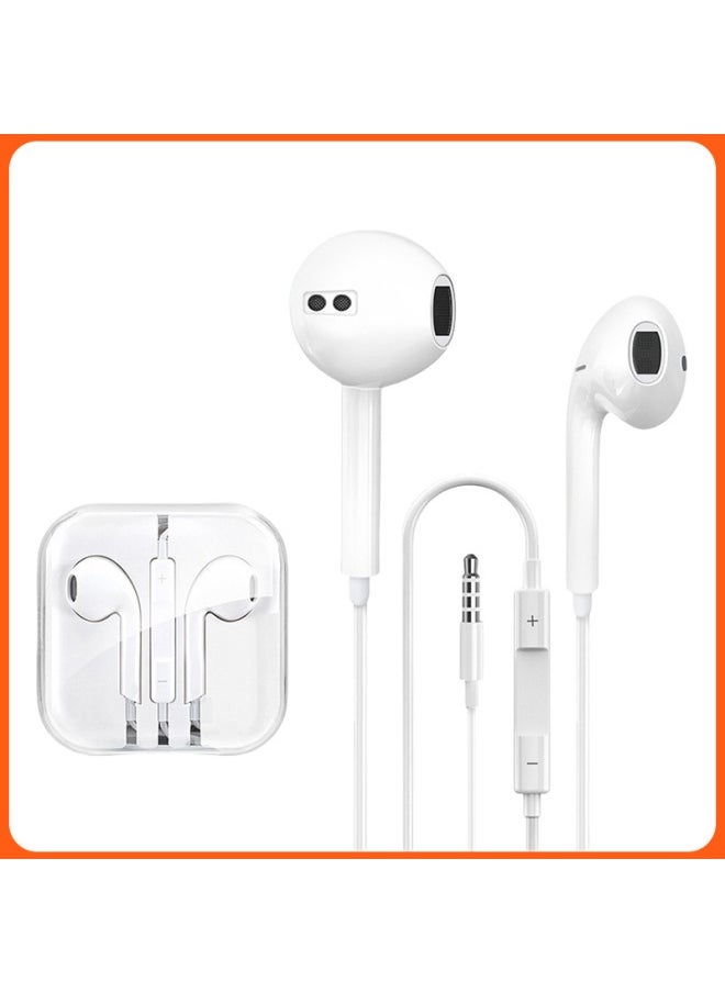 Generic Wired Headphones Are Suitable For Apple IPhone16/15/14/13/12 Original 11 In-ear Flat Head L-port Wire Control-Color:Fruit Second Generation Headphones -crystal Box  - Image 1