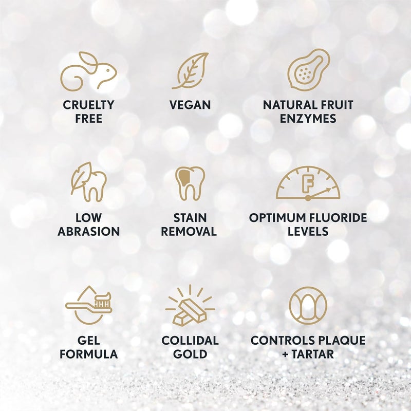 Janina Ultra White 75ml 24K Gold Toothpaste Mint Low Abrasive Formula with AntiInflammatory Colloidal Gold Whitening Complex for Teeth Whitening for Everyday Use Vegan Cruelty Free - Image 5