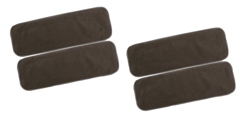 Alya 5 Layers Black Microfiber Charcoal Bamboo Inserts Liners Wetfree Reusable Washable Adjustable Cotton Diaper (BLACK;PACK OF 4) - Image 1