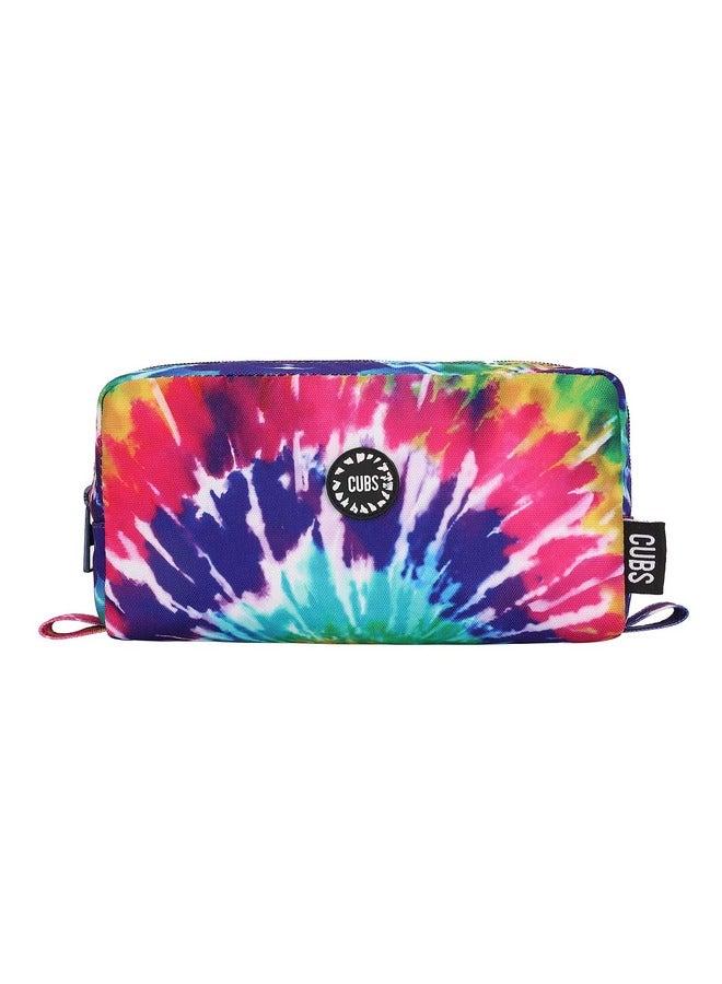 CUBS Tie Dyed Waterproof Pencil Case Pouch With Zip Closure - Image 1