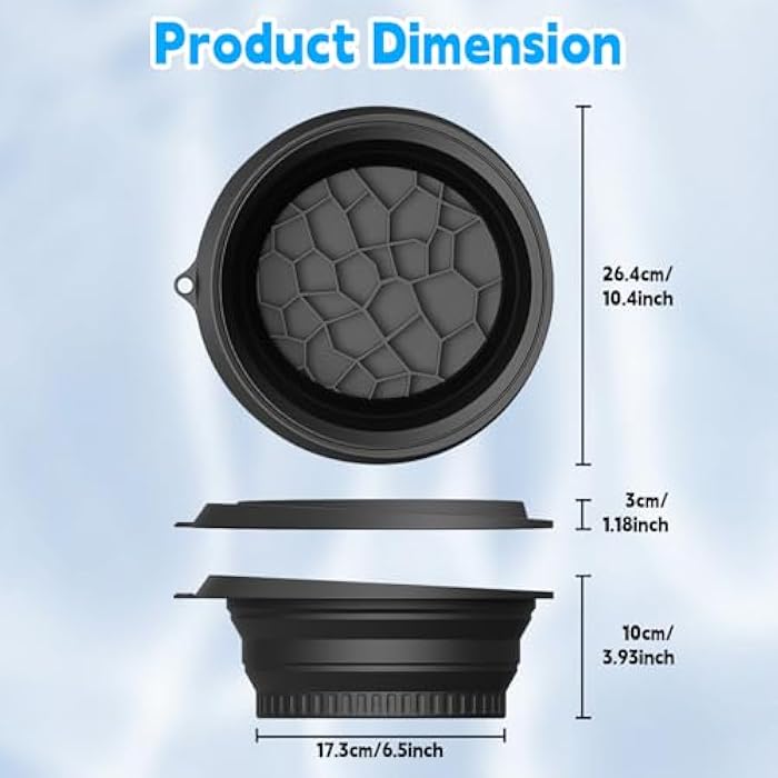 SogYupk Face Bowl for Ice with Built Foldable, Durable Silicone Design for Face Ice Baths & Beauty Care - Facial Ice Therapy for Skin Tightening. (Black) - Image 2