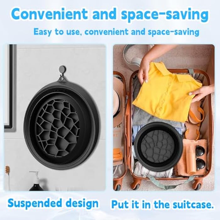 SogYupk Face Bowl for Ice with Built Foldable, Durable Silicone Design for Face Ice Baths & Beauty Care - Facial Ice Therapy for Skin Tightening. (Black) - Image 4