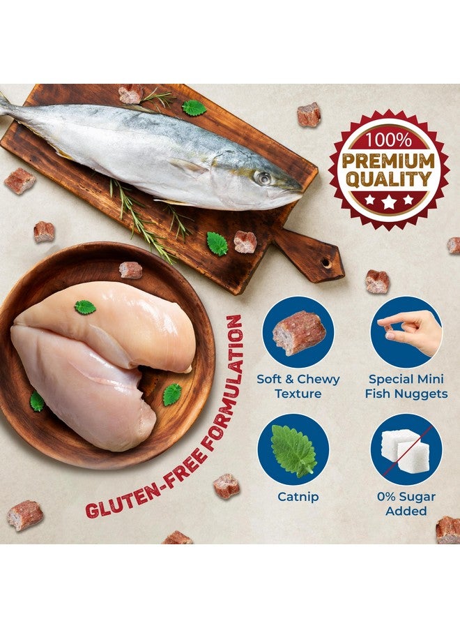 تريكسي مجموعة مكافآت القطط من ساندويتشات التونة الفاخرة ووجبة خفيفة من التونة والروبيان الكريمية، مكافآت غنية بالعناصر الغذائية للقطط، مناسبة لجميع السلالات - (عبوة من قطعتين) - Image 4