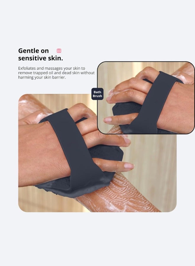 إسكدنيا مضاد للجراثيم هلام السيليكا فرك الجسم تقشير الجسم فرشاة الاستحمام تنطبق على البشرة الحساسة وحماية البيئة حمام فرك تنطبق على الجسم فرشاة تنظيف عميق مع عدم الانزلاق مقبض تدليك لطيف - Image 3