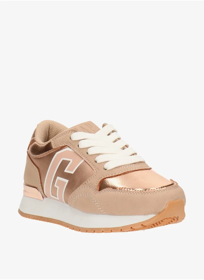 جاب Girls' Panelled Lace-Up Sports Shoes