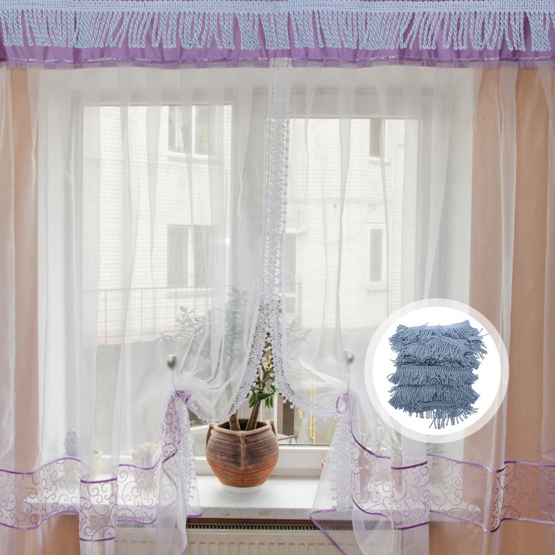 2 Rolls Fringed Trim Tassel Trim Elegant DIY Sewing Material for Curtain Making - Image 4