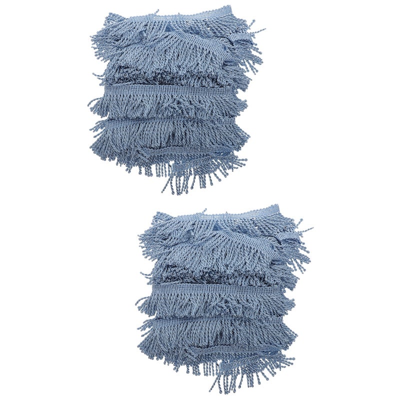 2 Rolls Fringed Trim Tassel Trim Elegant DIY Sewing Material for Curtain Making - Image 1