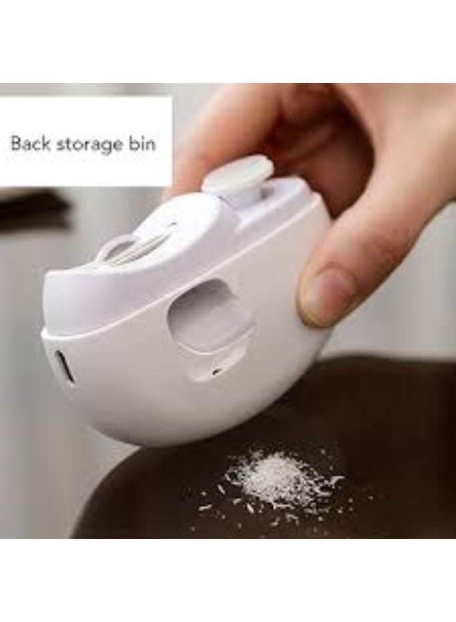 مقص أظافر كهربائي أوتوماتيكي بإضاءة LED، أداة قص وتلميع الأظافر 2 في 1، مزود بوحدة تخزين لقصاصات الأظافر، قابل لإعادة الشحن من النوع C، آمن للاستخدام مع الأطفال والبالغين وكبار السن - Image 4